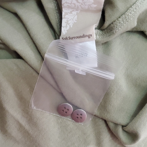 Soft Surroundings Elegant Olive Green Maxi Dress Size L - Picture 11 of 13